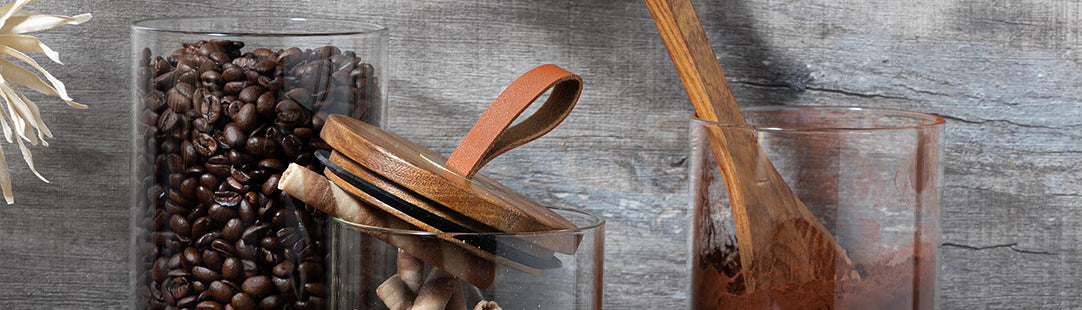 Leather Pull Storage Jars Range at Rinkit.com