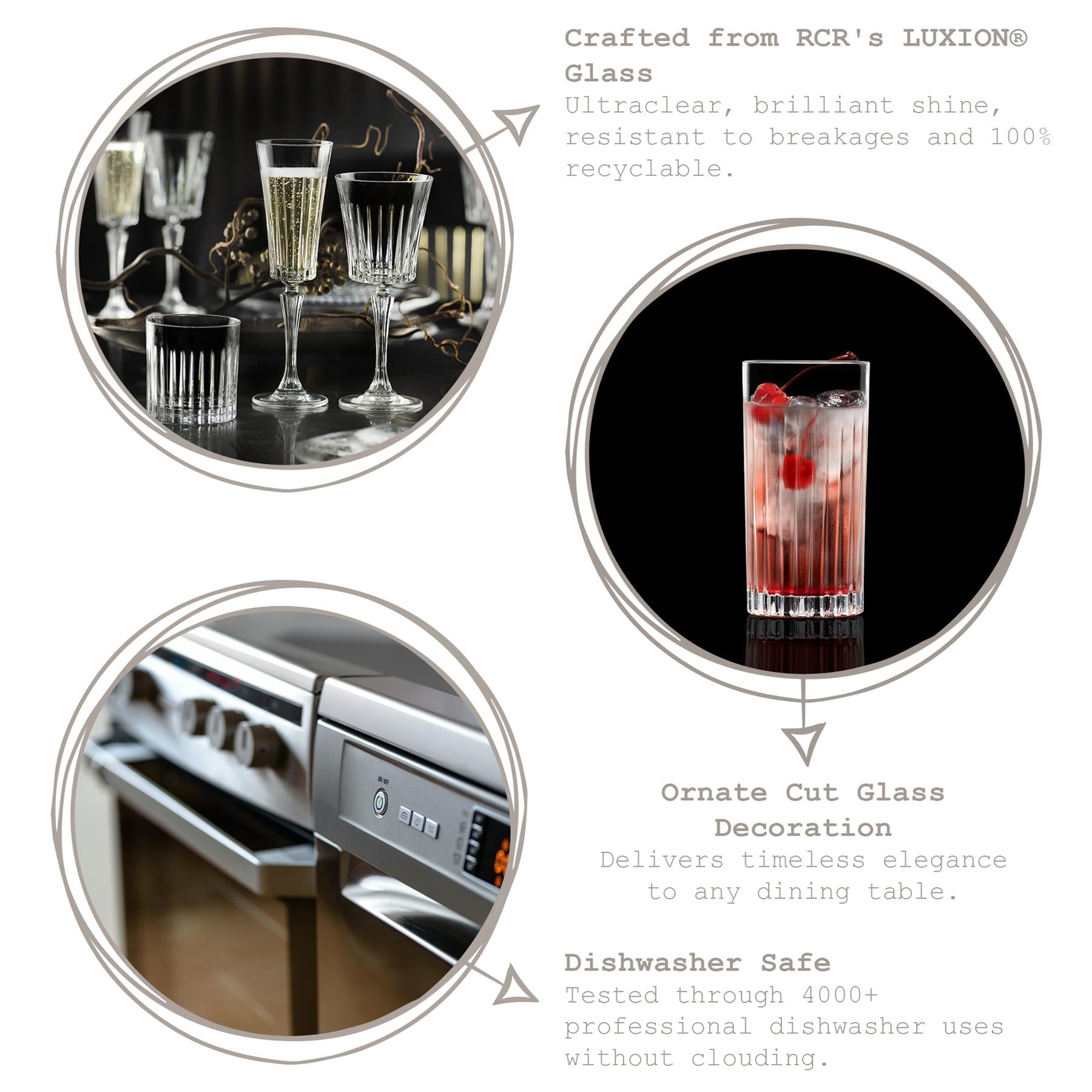 300ml Timeless Crystal Red Wine Glasses - Pack of Six