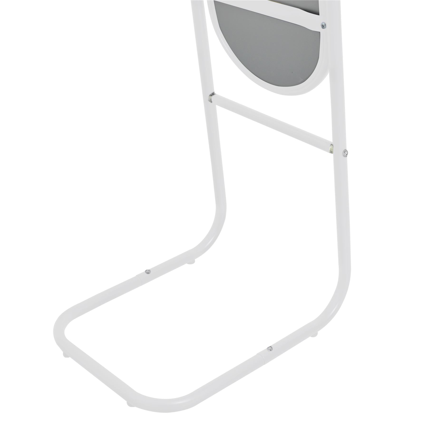 153cm x 30cm White Round Full-Length Mirror