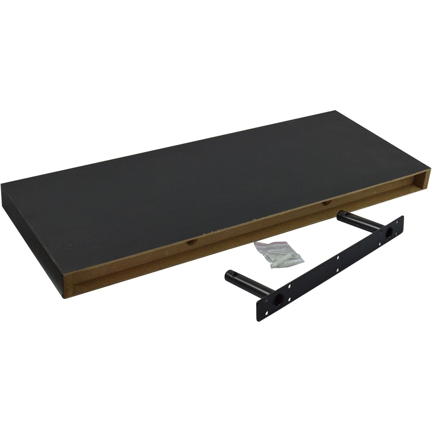 60cm Black Modern Floating Shelves - Pack of Three