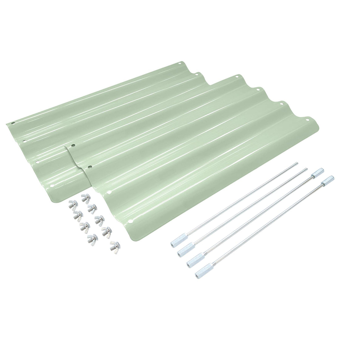 Green 50cm Steel Raised Garden Bed Extension Set