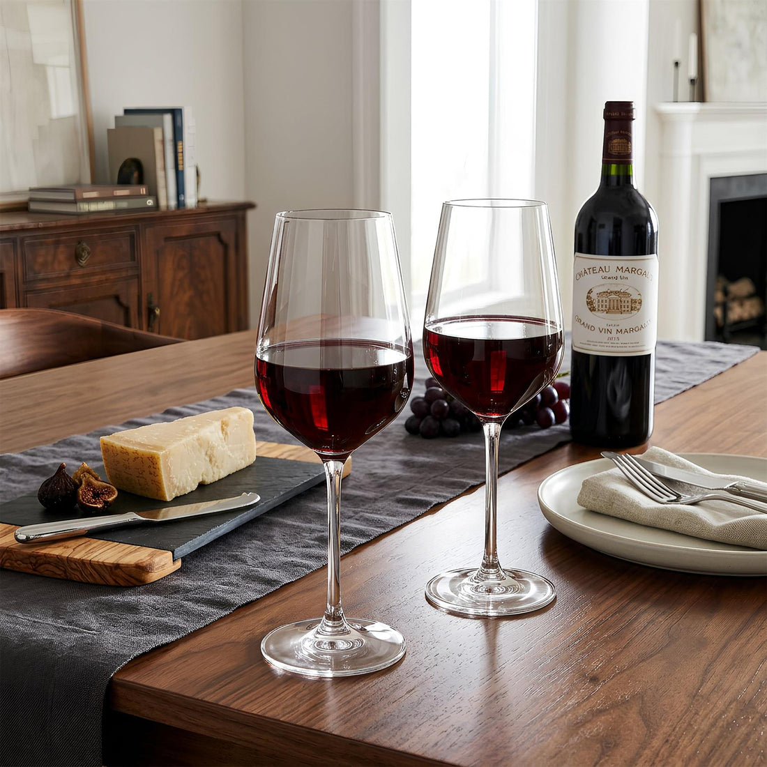 620ml Knightsbridge Crystal Red Wine Glasses - Pack of 6