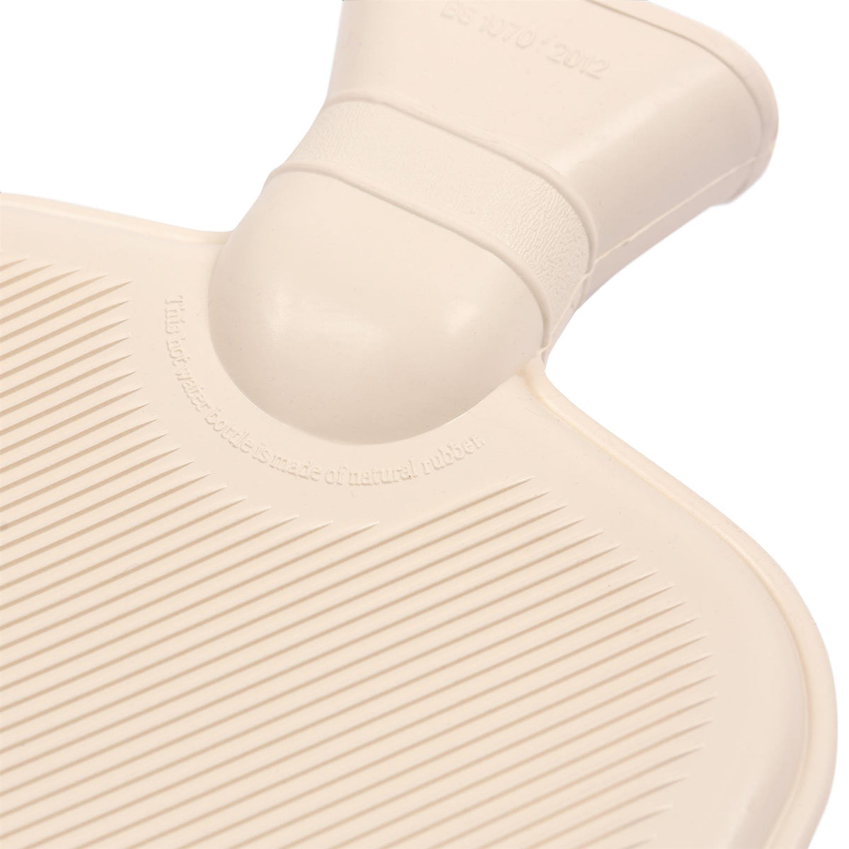Hot Water Bottle with Knitted Cover - 1.8L - Cream/Cream