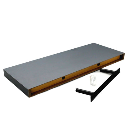 60cm Grey Modern Floating Shelves - Pack of Two