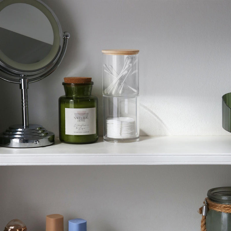 Stacking Bathroom Canister with Bamboo Lid - By Harbour Housewares