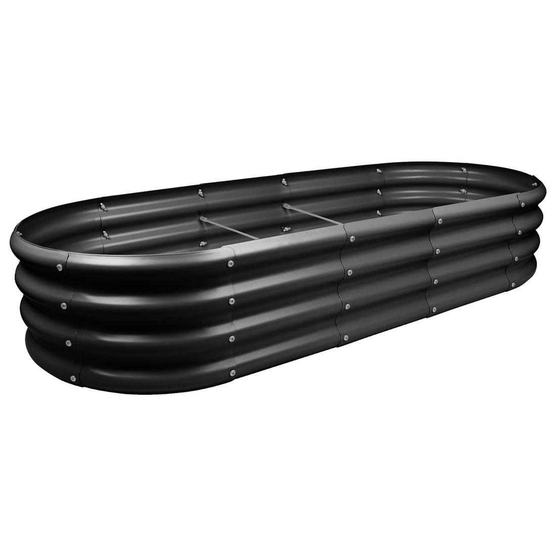 Anthracite 180cm x 90cm Rounded Steel Raised Garden Bed
