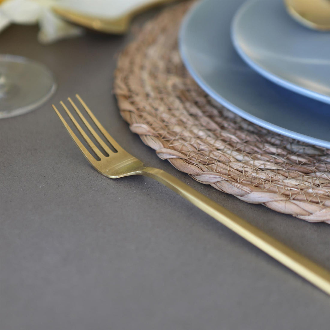 Gold 19.5cm Stainless Steel Dinner Forks - Pack of 4