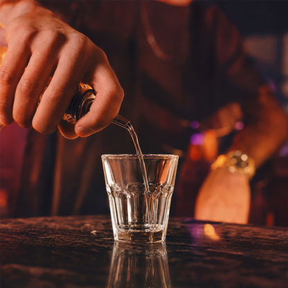 55ml Panelled Shot Glasses - Pack of Six