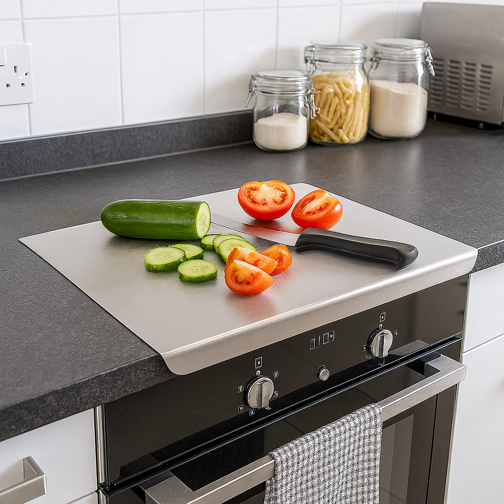Stainless Steel Counter Edge Chopping Board - 40 x 30cm