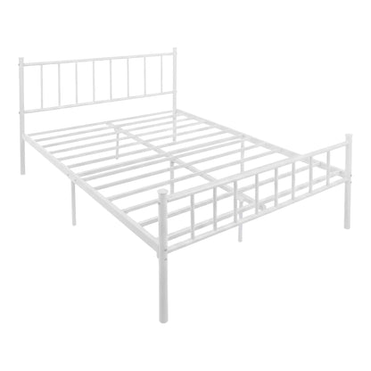 Double Metal Bed Frame - 4ft 6" - White