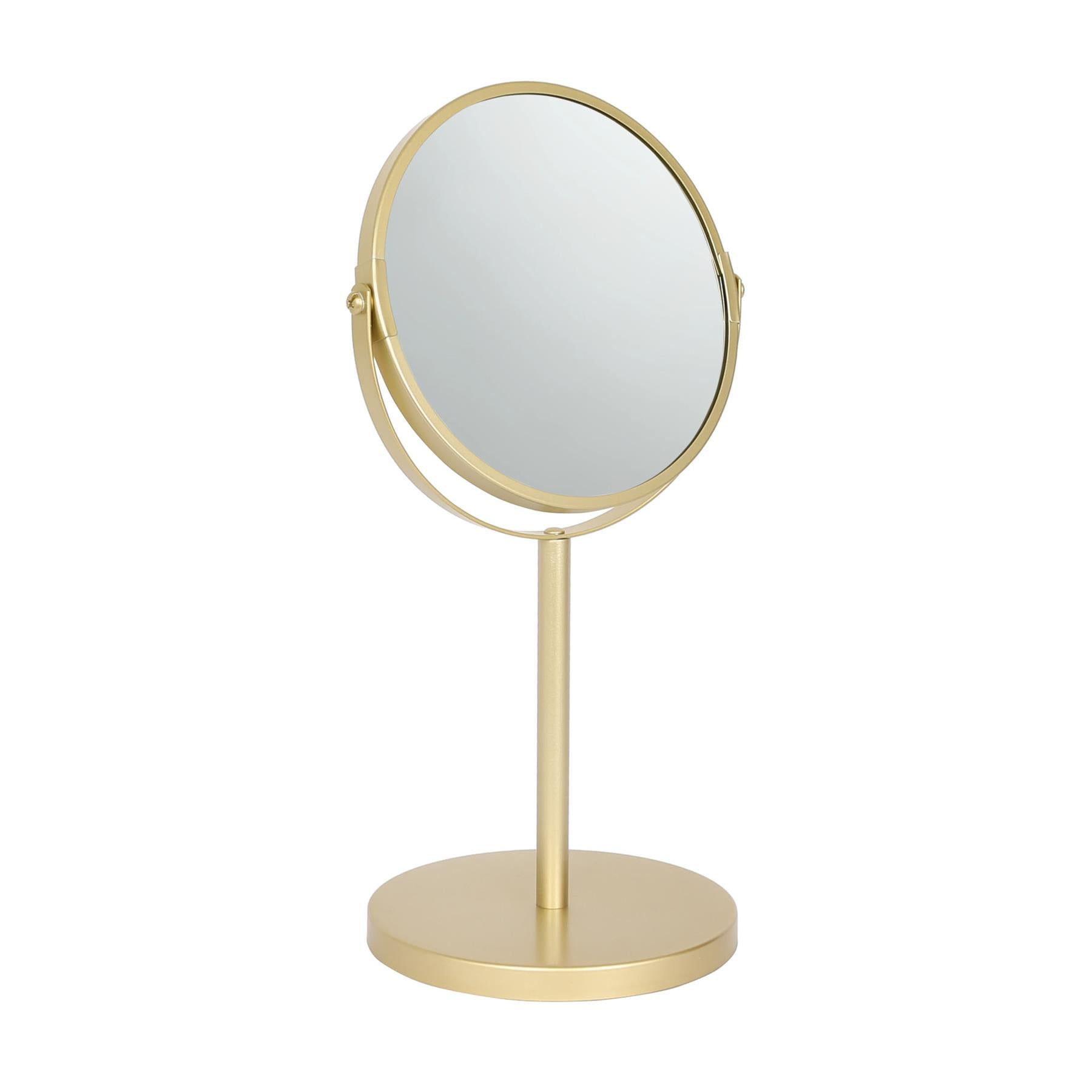18.5cm x 34.5cm Gold Pedestal Mirror
