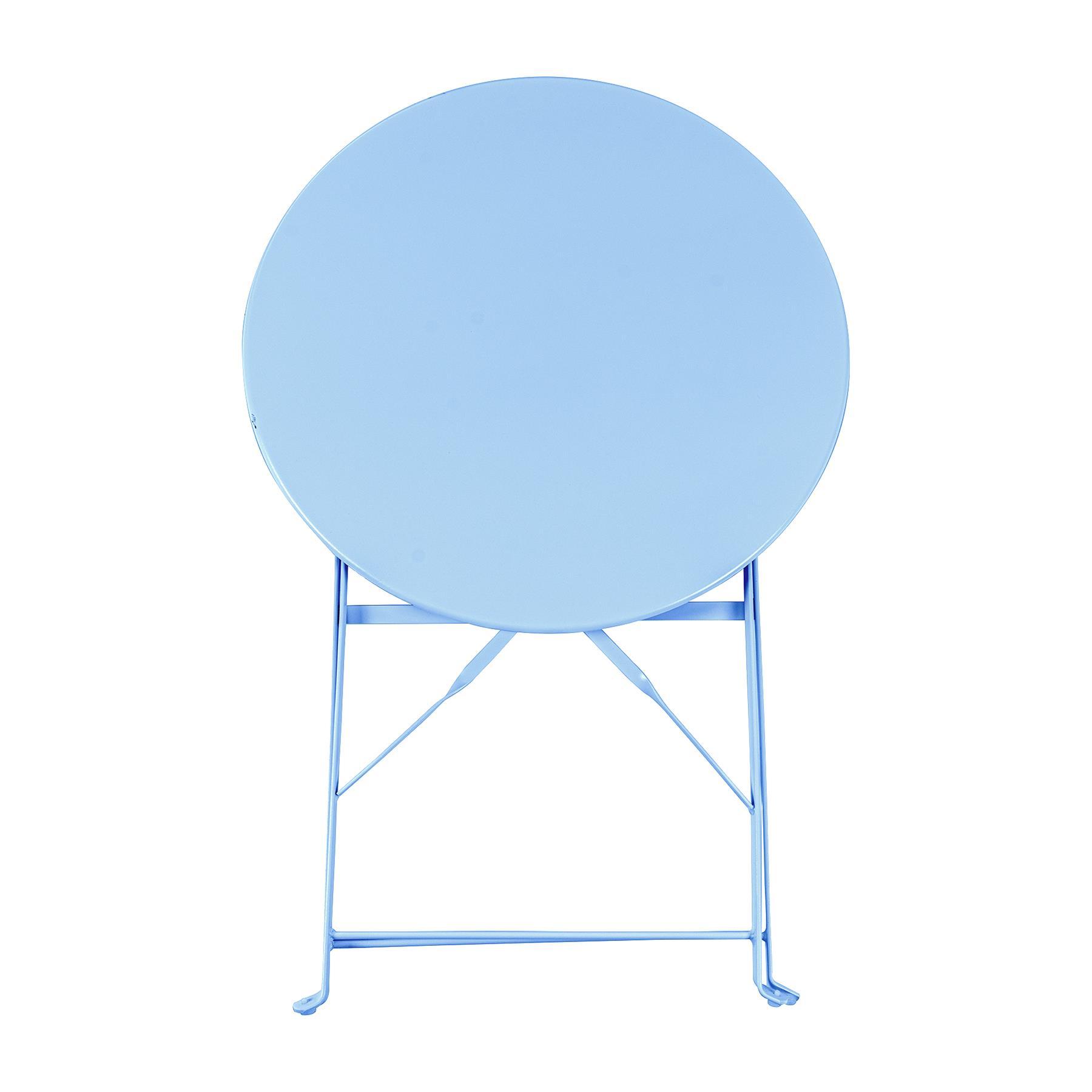 Light Blue Two-Seater Round Bistro Set