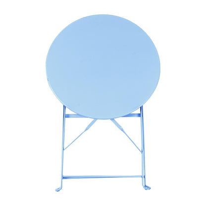 Light Blue Two-Seater Round Bistro Set