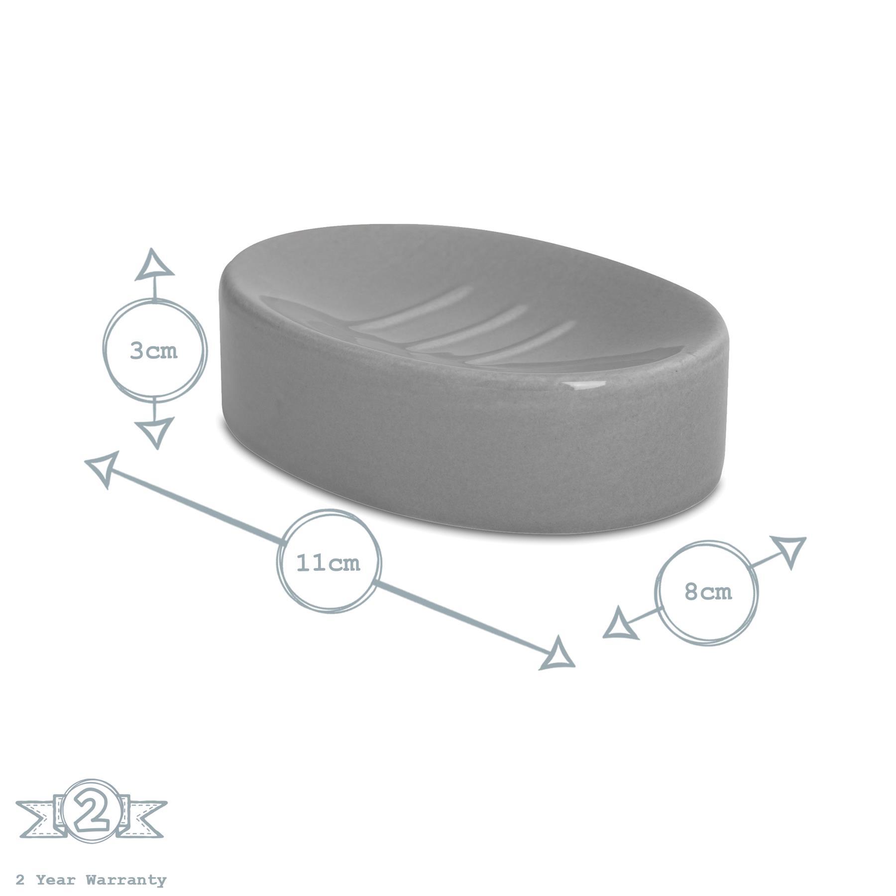 Grey Ceramic Soap Dish