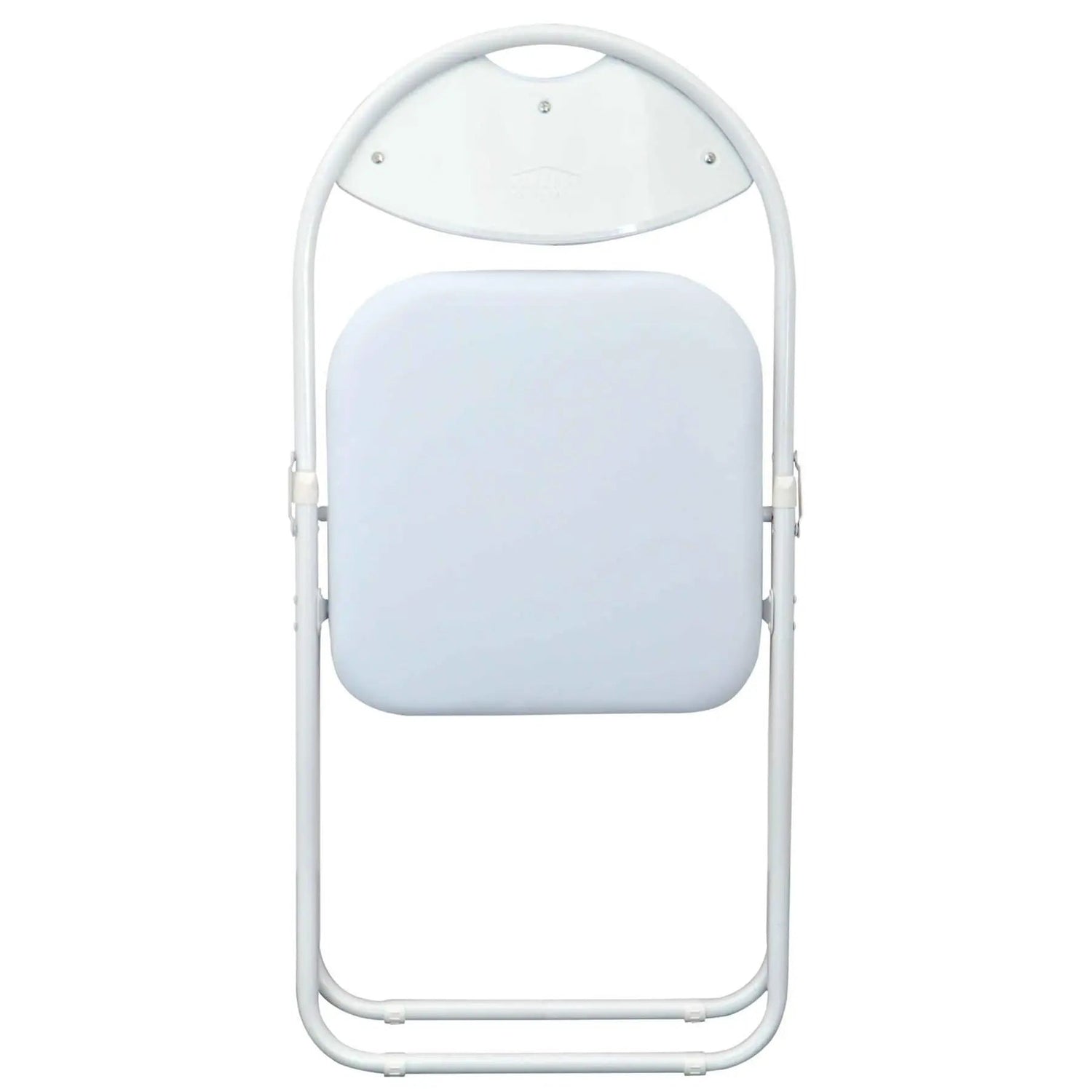 White Curved White Framed Padded Folding Chair
