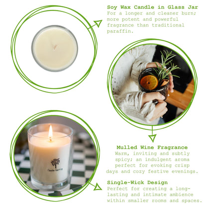 Soy Wax Scented Candle - 160g - Mulled Wine
