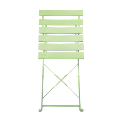 Sage Green Two-Seater Round Bistro Set