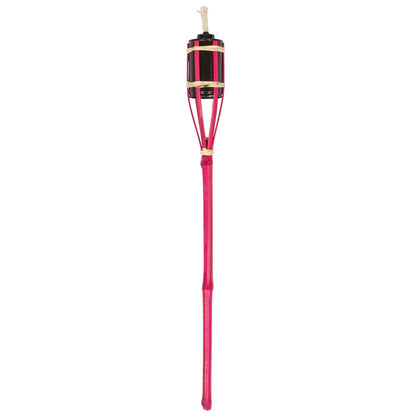 Pink Bamboo 60cm Garden Fire Torches - Pack of Six