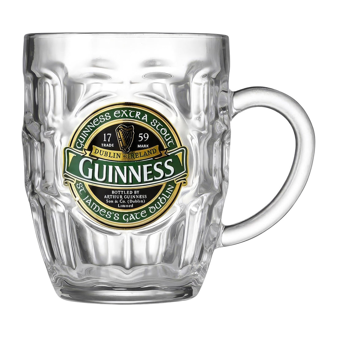 Guinness Ireland Dimpled Glass Tankard