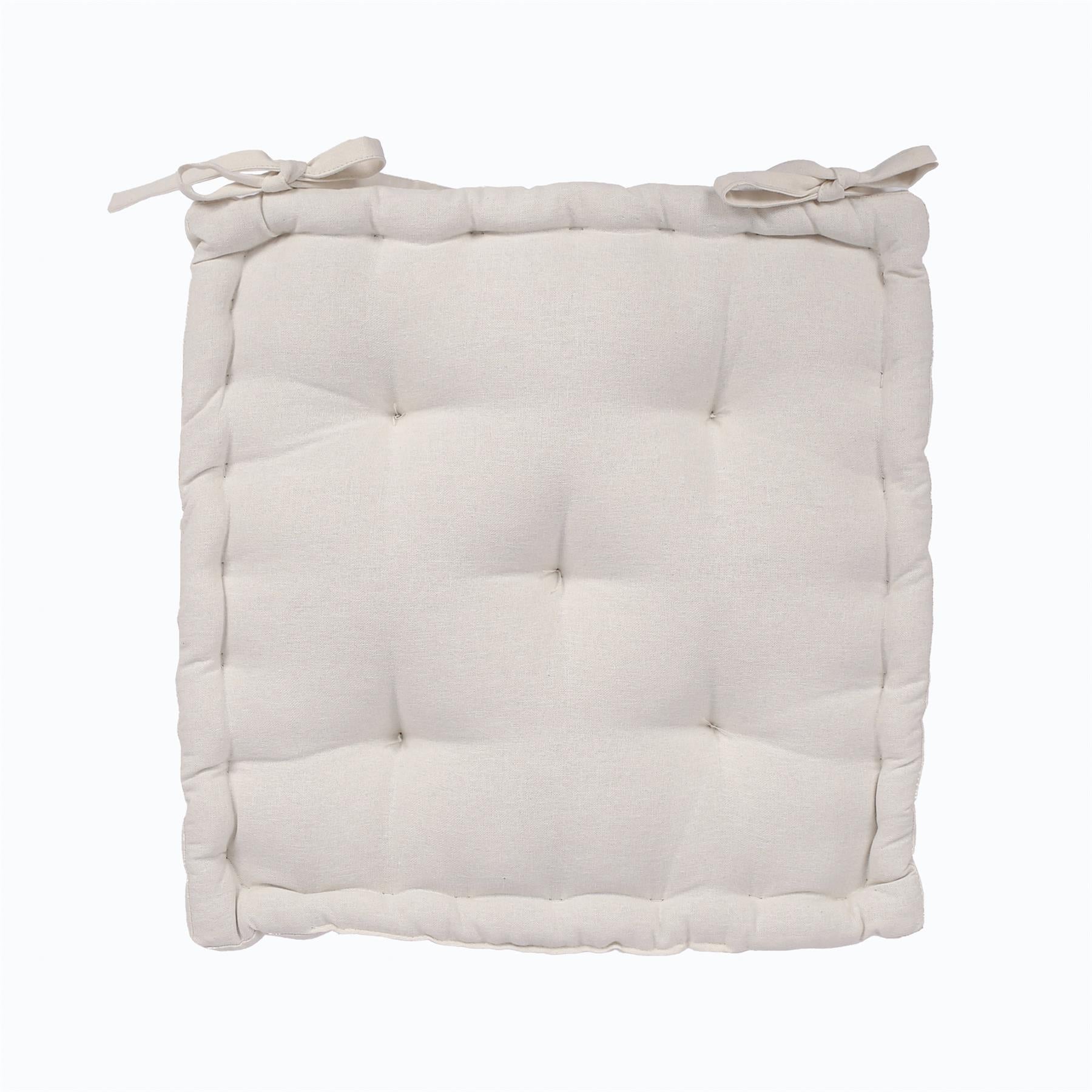 Deluxe Square Seat Pad - 40 x 40cm - Cream