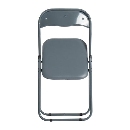 Grey Wave Grey Framed Padded Folding Chair - Pack of Six