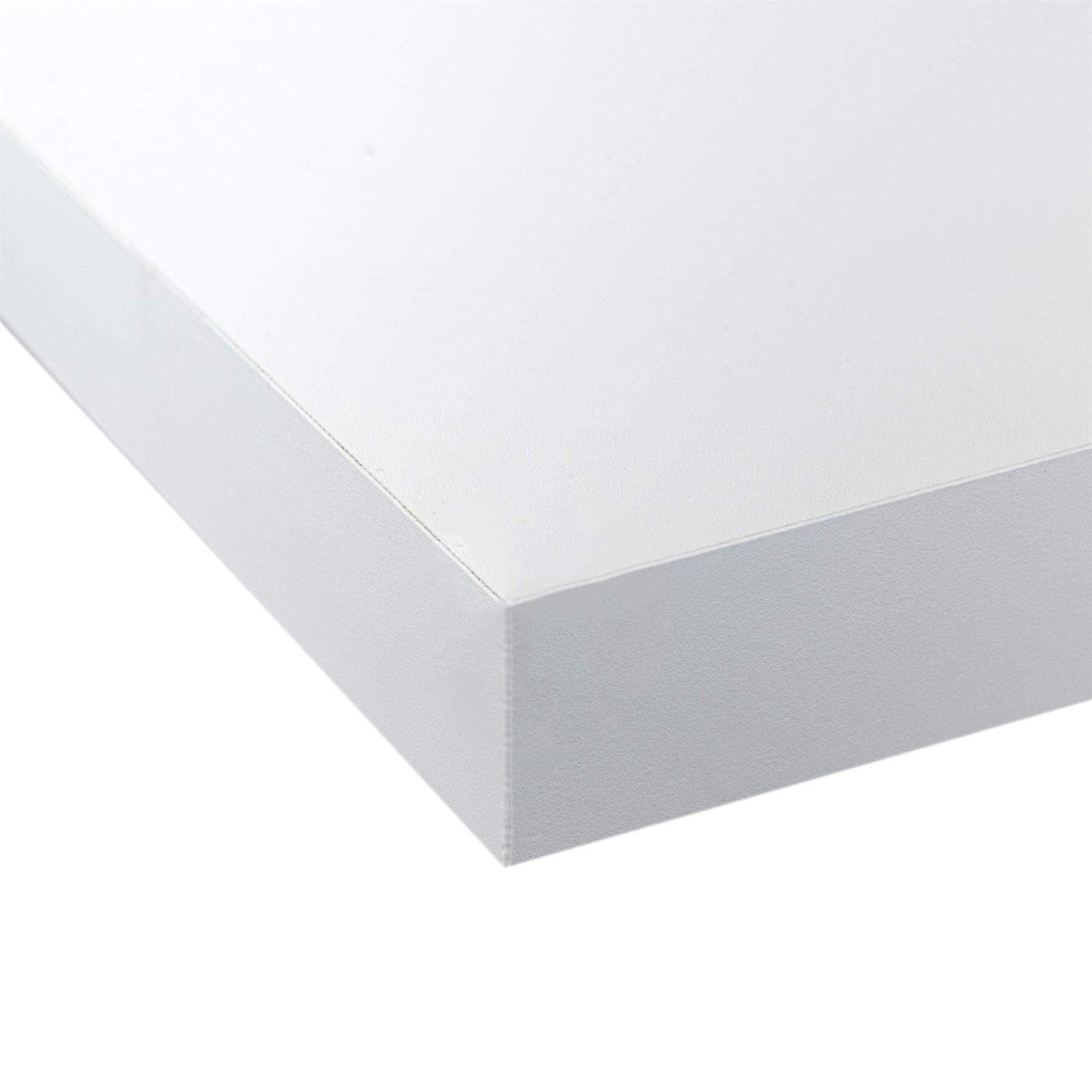 100cm White Modern Floating Shelves - Pack of Two