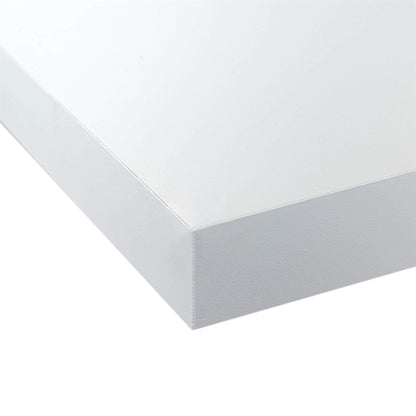 100cm White Modern Floating Shelves - Pack of Two