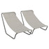 Beige Folding Beach Loungers - Pack of 2