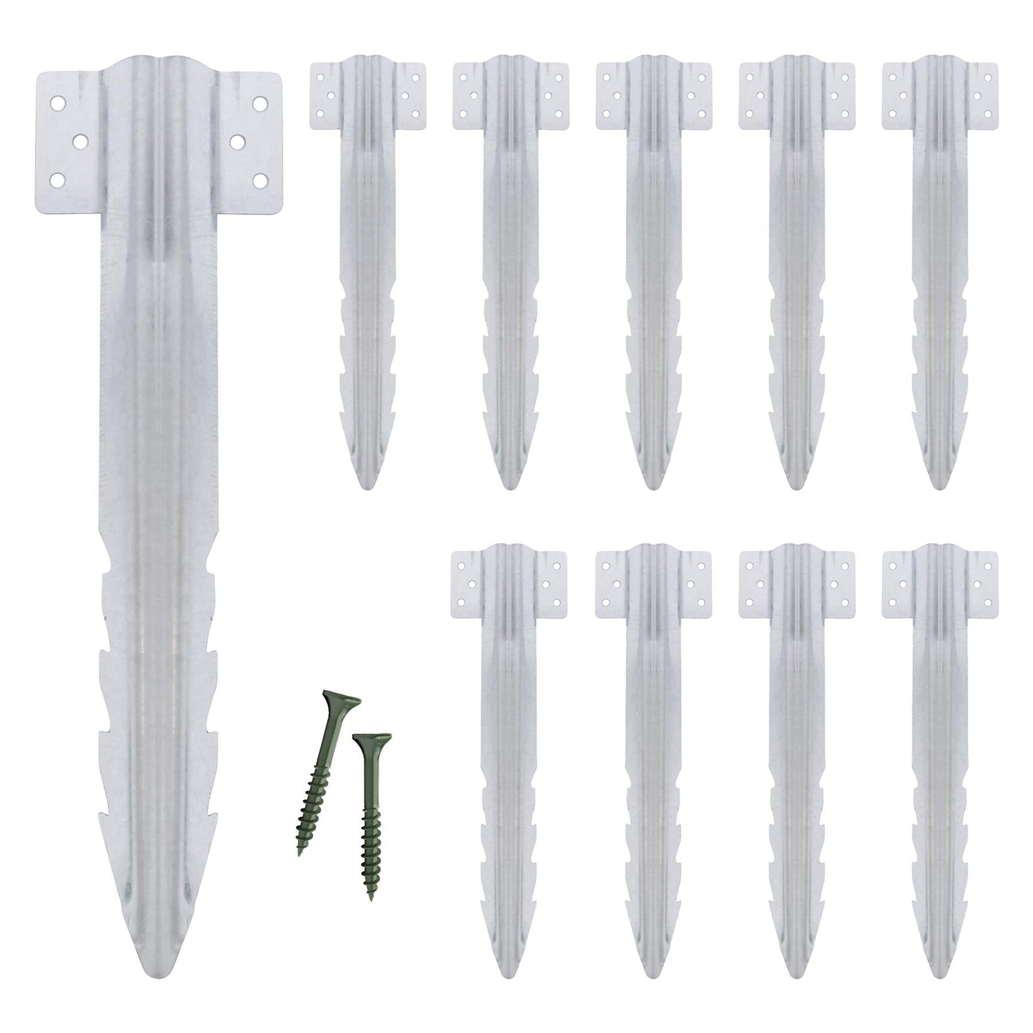 Deluxe Galvanised Steel Railway Sleeper Brackets - 40cm - Pack of 10