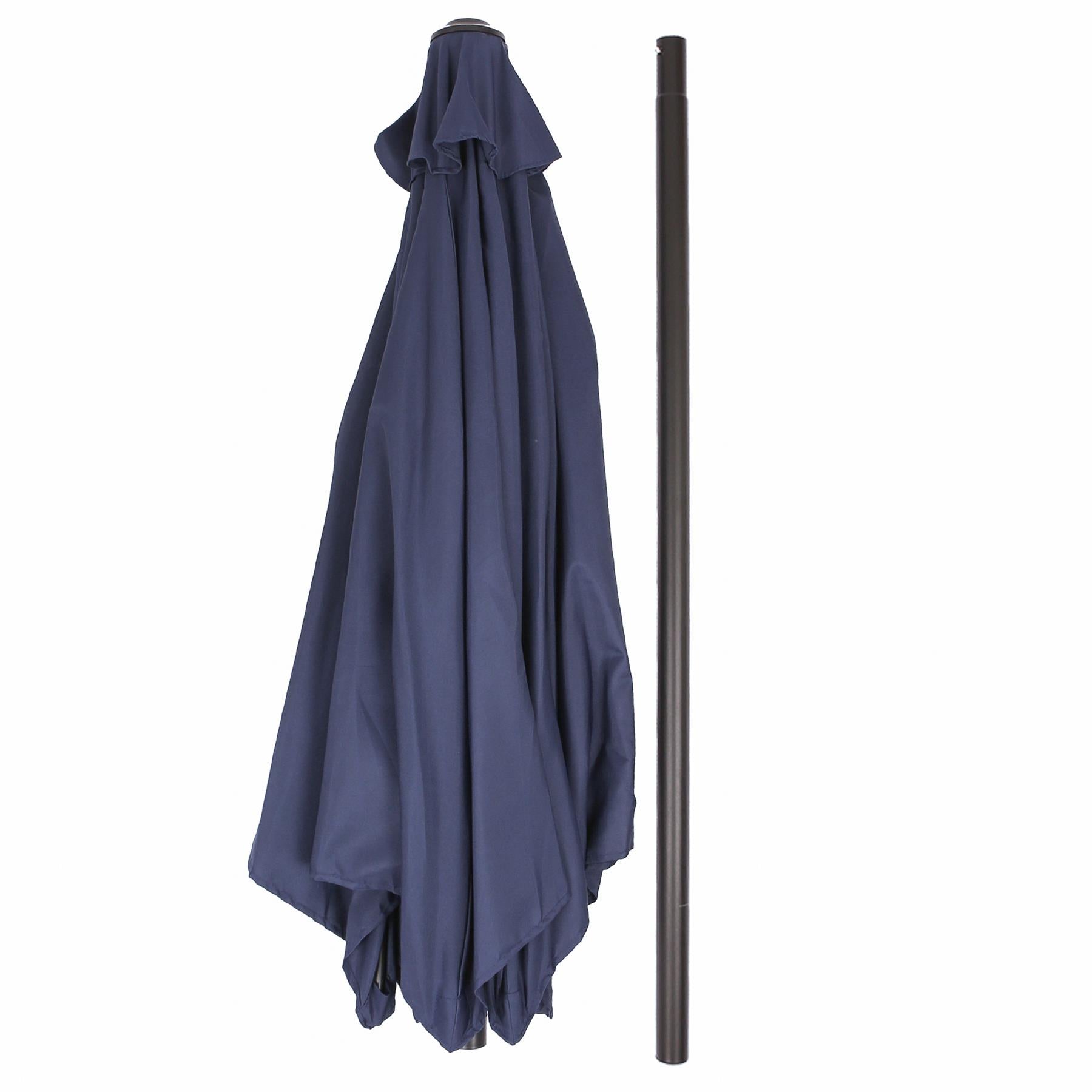 2.3M Tilting Garden Parasol and Base Set - Navy