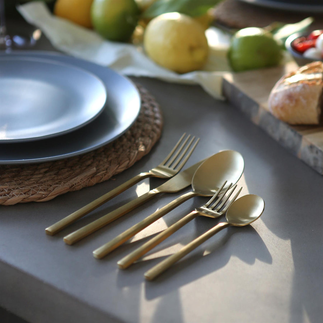 Gold 20-Piece Stainless Steel Cutlery Set