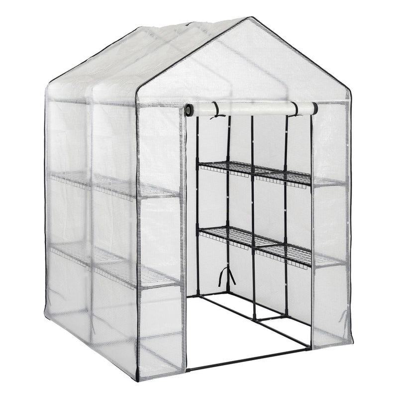 Plastic 4 Tier Walk-In Greenhouse - 5ft x 7ft - By Harbour Housewares