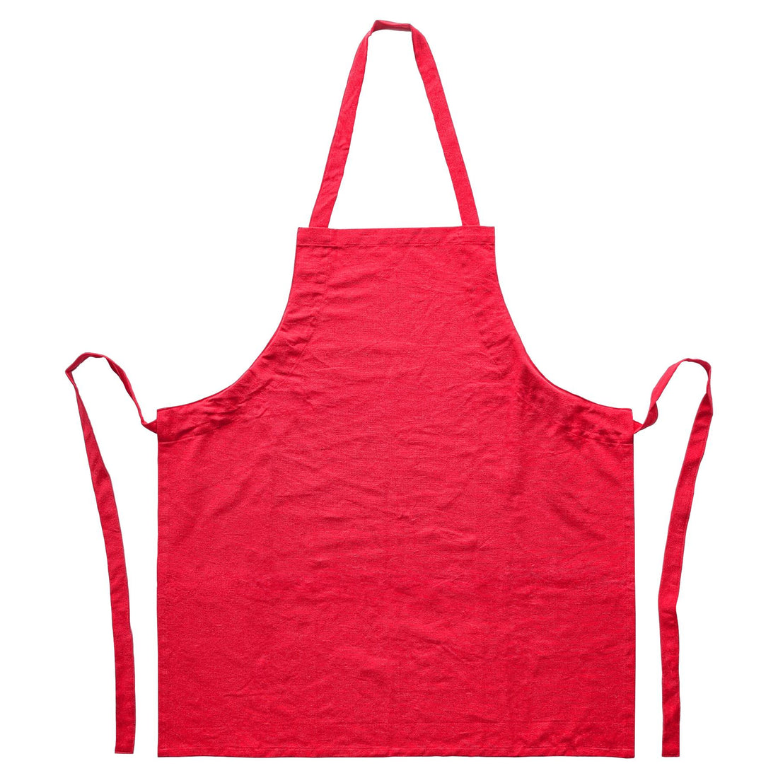 Red Cotton Kitchen Bib Apron - One Size