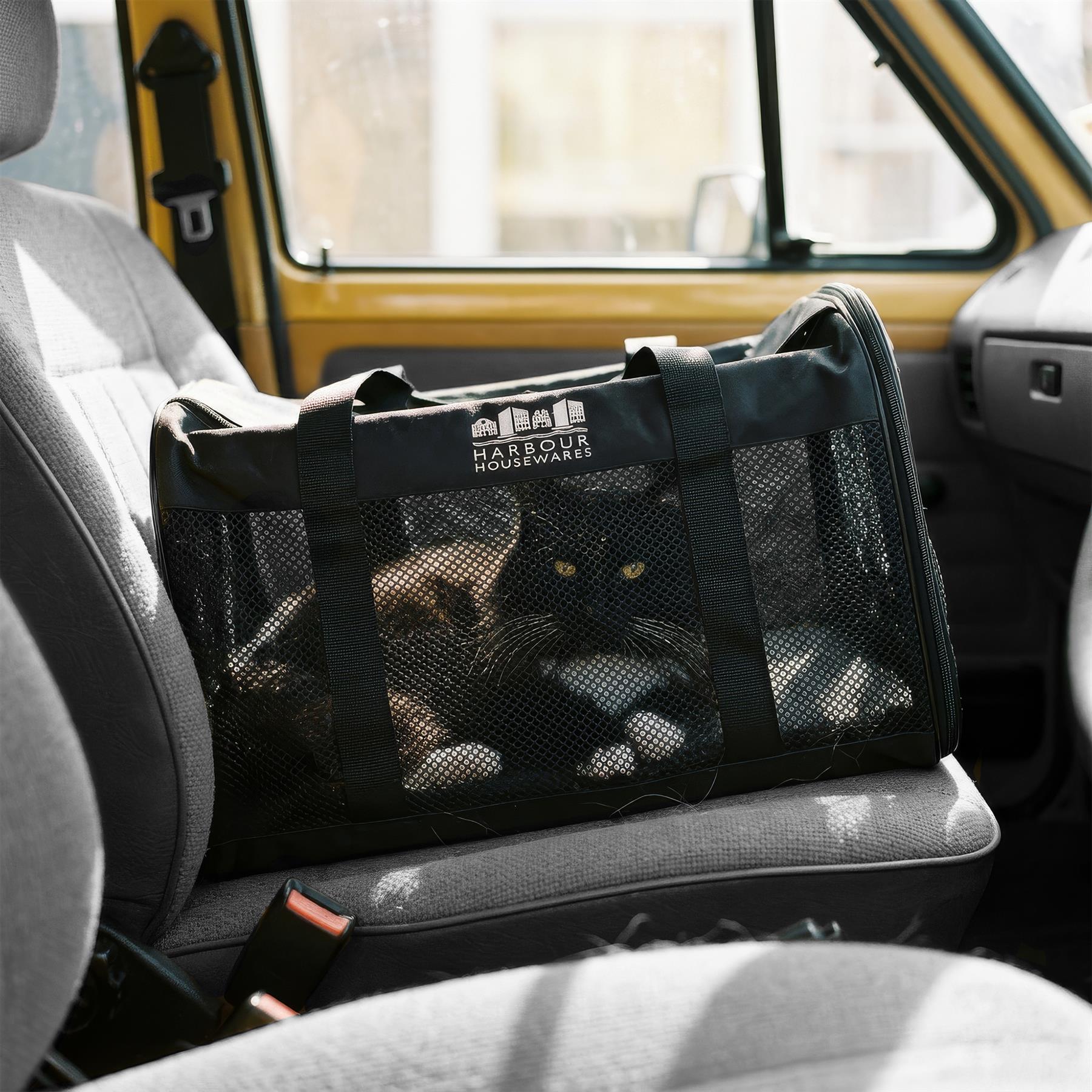 Foldable Cat Carrier - Large - Black