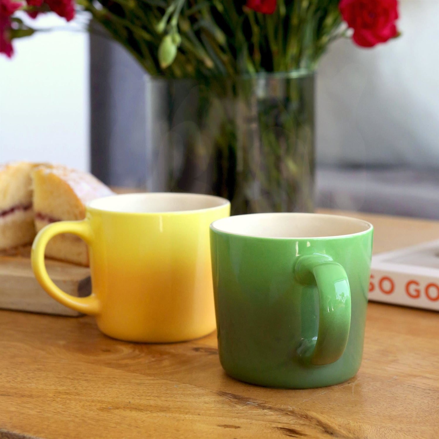 330ml Rainbow New Bone China Ombre Mugs - Pack of Six