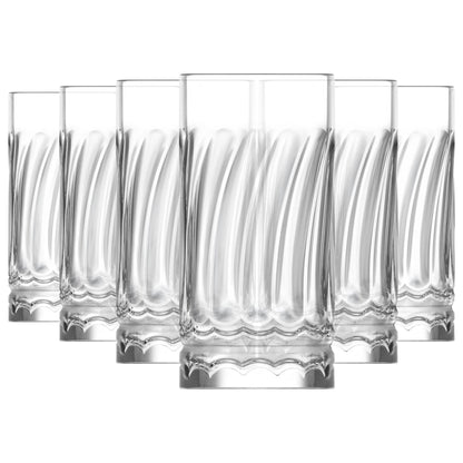 390ml Wave Highball Glasses - Pack of 6