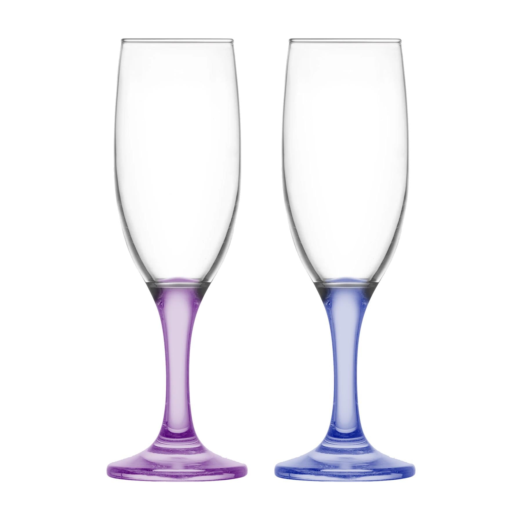 190ml Multicoloured Misket Champagne Flutes - Pack of Six