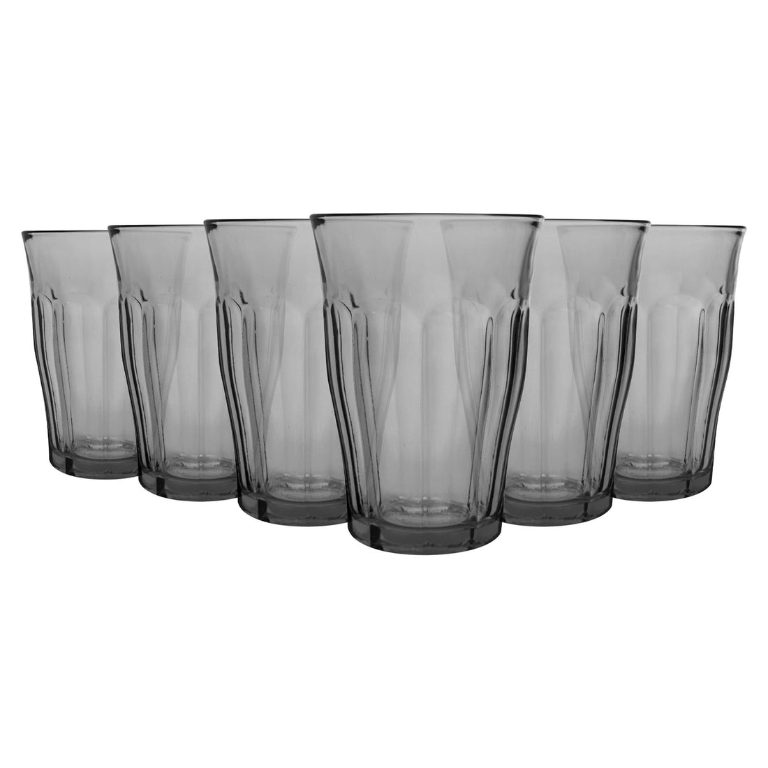 360ml Grey Picardie Highball Glasses - Pack of Six