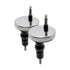 Universal Quick Release Toilet Seat Fittings - Chrome - Pack of 2