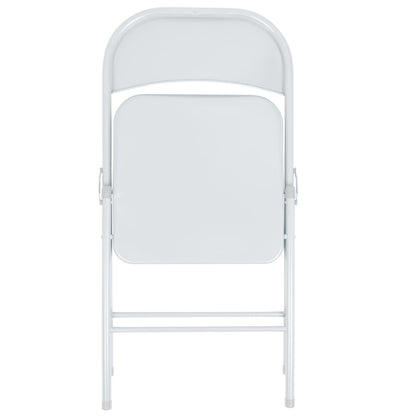 Matt White Metal Folding Chair - Pack of Six