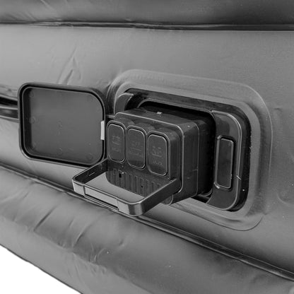 Single Airbed with Removable Electric Pump - Black/Grey