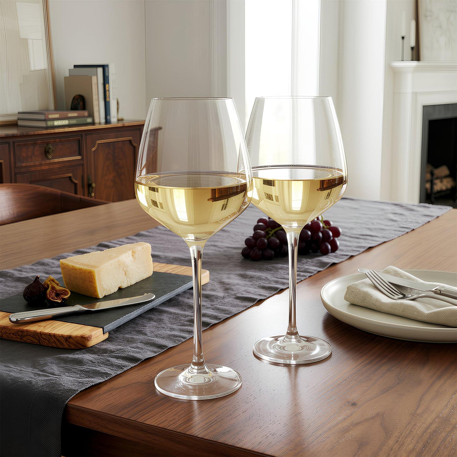 500ml Knightsbridge Crystal White Wine Glasses - Pack of 6