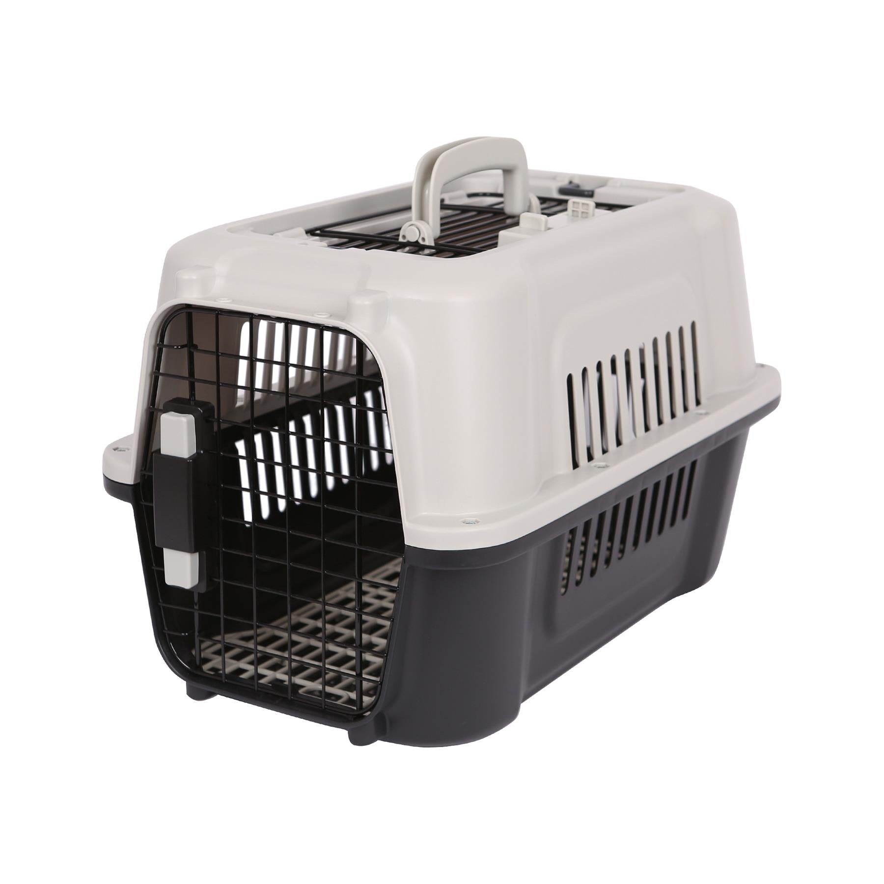 Hard-Sided Cat Carrier - Medium - Grey/Black
