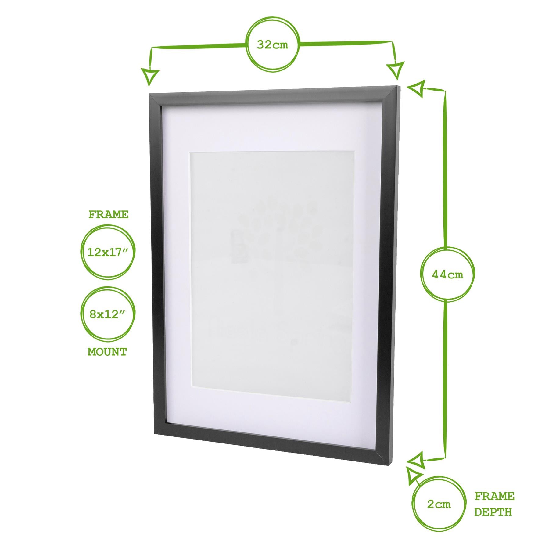 A3 (12" x 17") Photo Frames with A4 Mounts - Black - Pack of 3