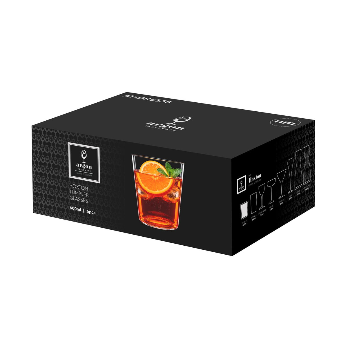 390ml Hoxton Crystal Tumblers - Pack of 6