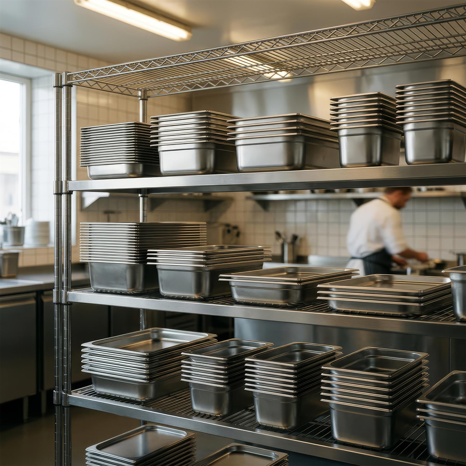 Stainless Steel Gastronorm Container - 1/6 100mm - 1.5L
