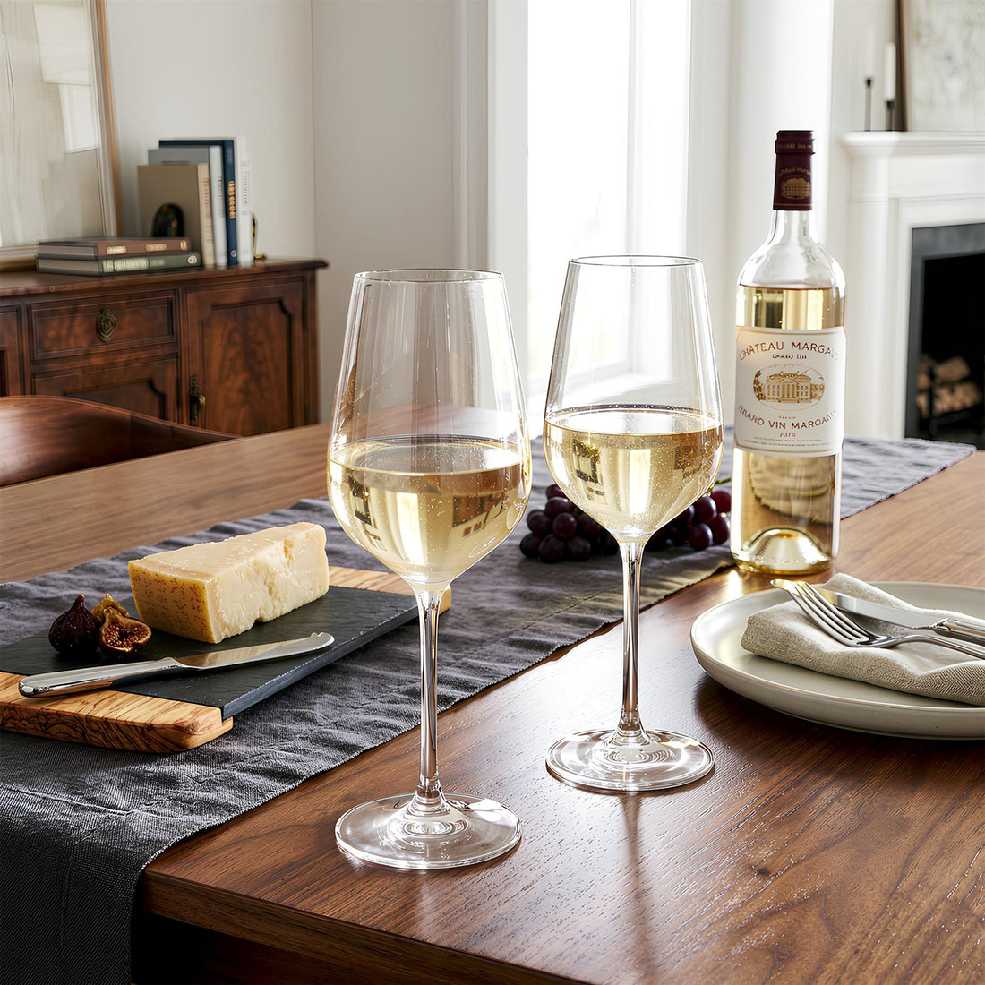 400ml Knightsbridge Crystal White Wine Glasses - Pack of 6