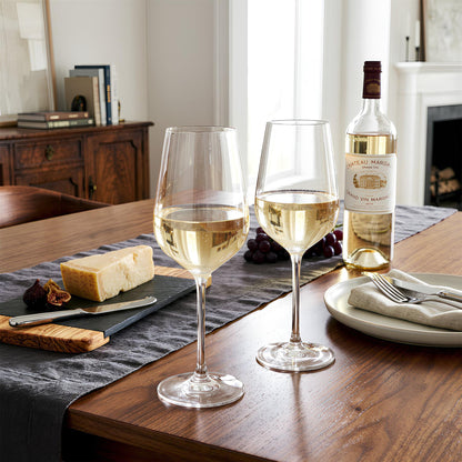 400ml Knightsbridge Crystal White Wine Glasses - Pack of 6