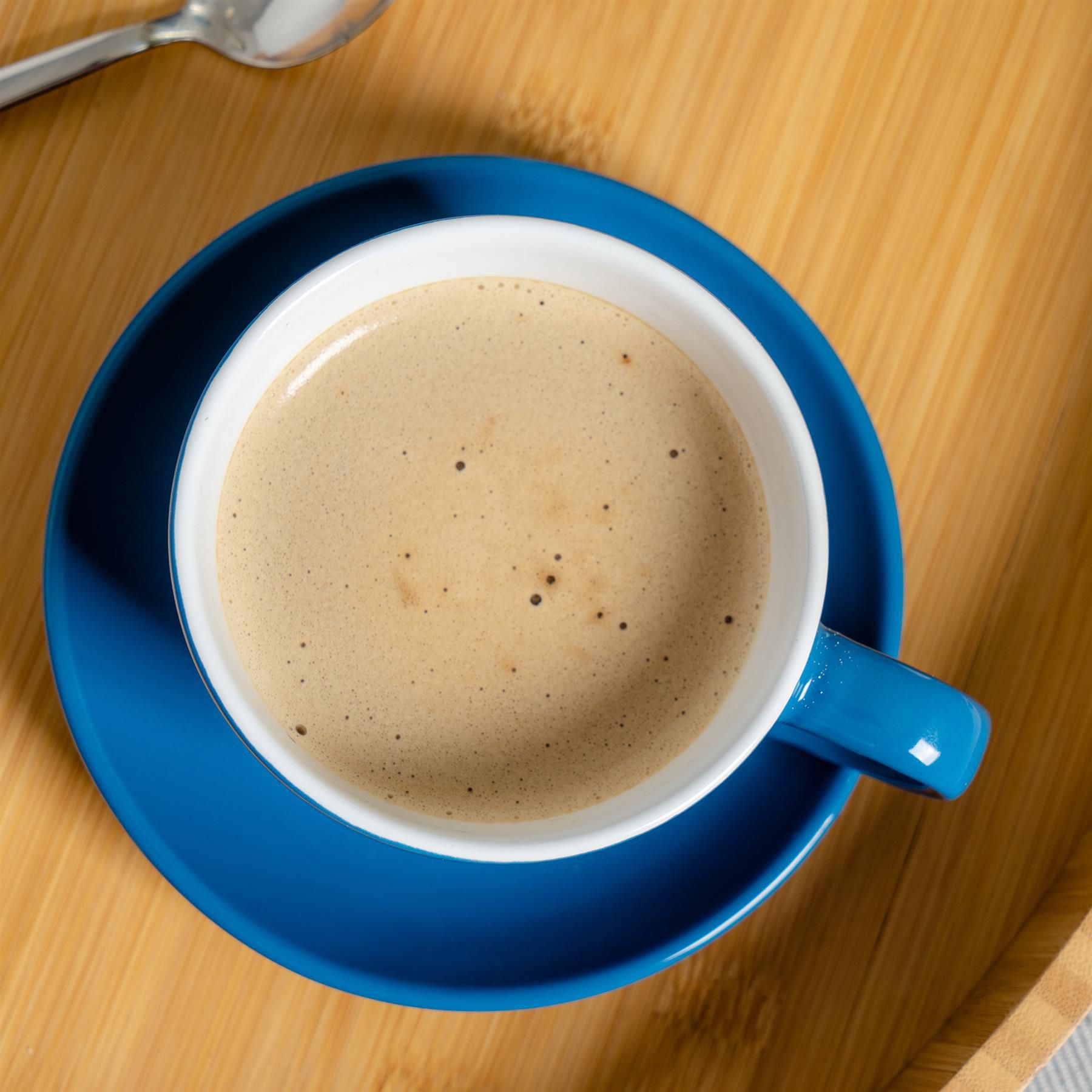 250ml Blue Cappuccino Cups &amp; Saucers - Pack of Six
