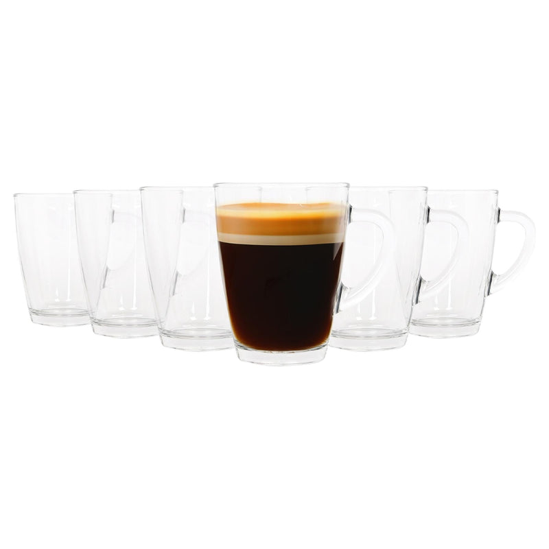 350ml Vega Glass Coffee Cups - Pack of 6 - By LAV